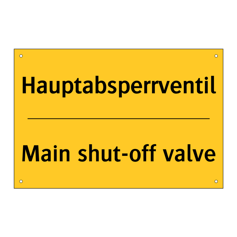 Hauptabsperrventil - Main shut-off valve