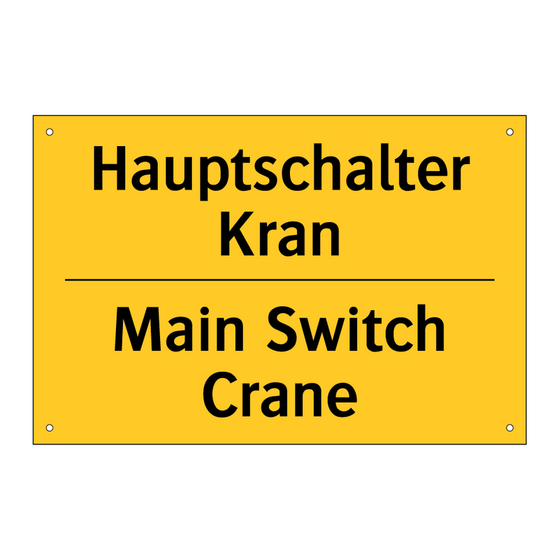 Hauptschalter Kran - Main Switch Crane