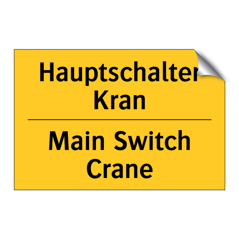 Hauptschalter Kran - Main Switch Crane