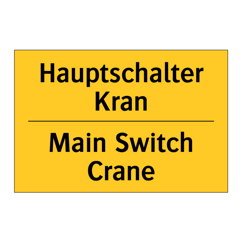 Hauptschalter Kran - Main Switch Crane