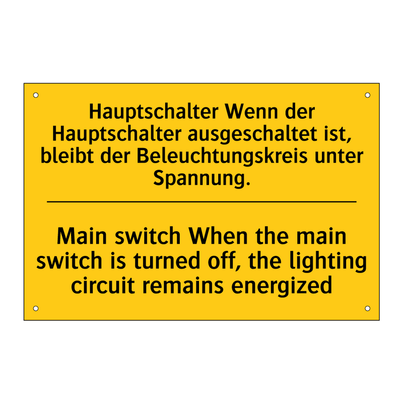 Hauptschalter Wenn der Hauptschalter /.../ - Main switch When the main switch /.../