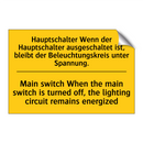 Hauptschalter Wenn der Hauptschalter /.../ - Main switch When the main switch /.../