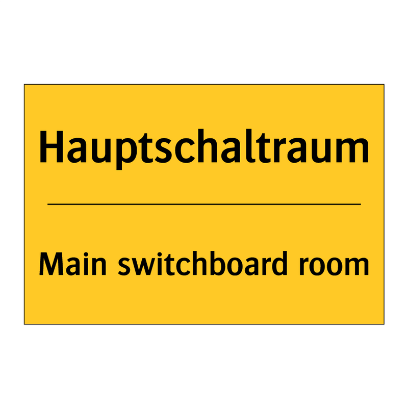 Hauptschaltraum - Main switchboard room