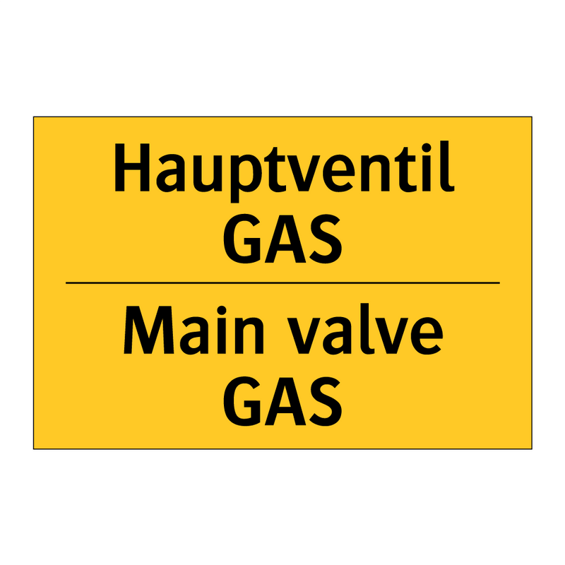 Hauptventil GAS - Main valve GAS