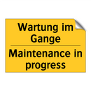 Wartung im Gange - Maintenance in progress