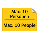 Max. 10 Personen - Max. 10 People