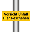 Vorsicht Unfall Hier Geschehen