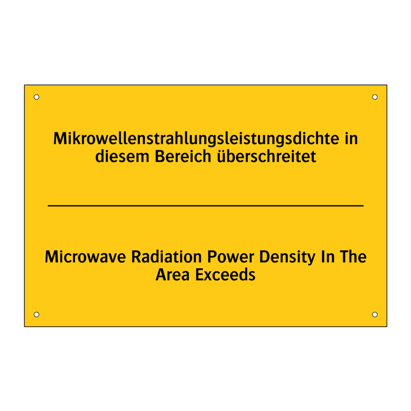 Mikrowellenstrahlungsleistungsdichte /.../ - Microwave Radiation Power Density /.../