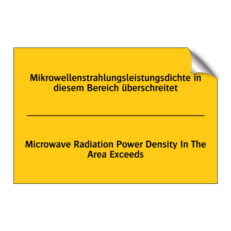 Mikrowellenstrahlungsleistungsdichte /.../ - Microwave Radiation Power Density /.../