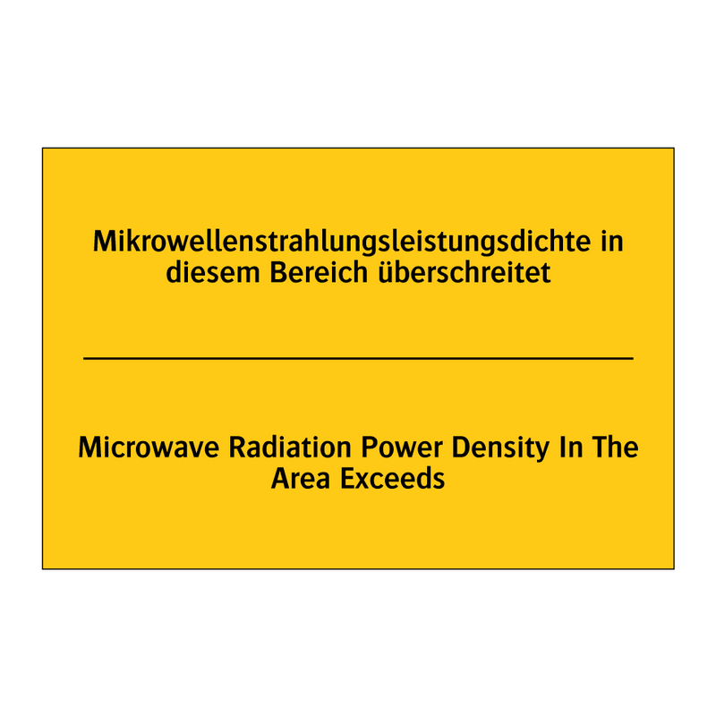 Mikrowellenstrahlungsleistungsdichte /.../ - Microwave Radiation Power Density /.../