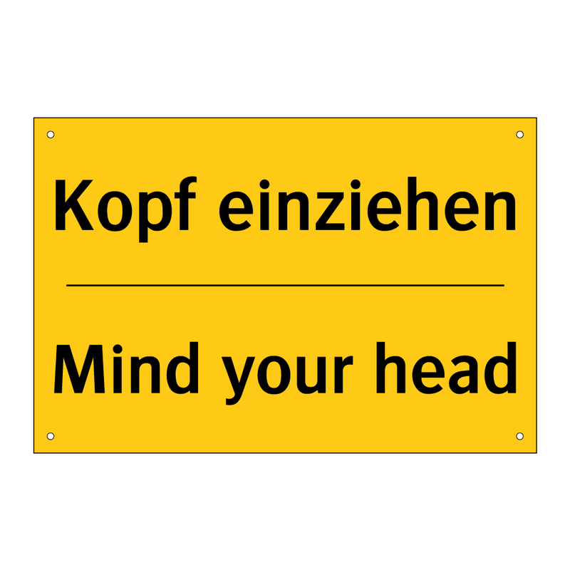 Kopf einziehen - Mind your head