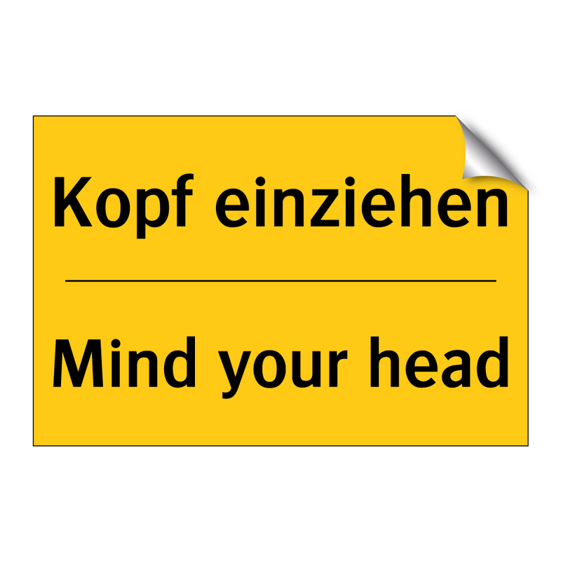 Kopf einziehen - Mind your head