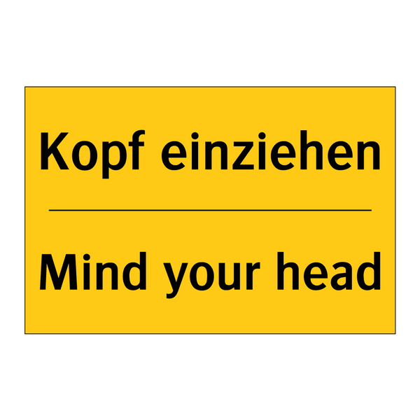 Kopf einziehen - Mind your head