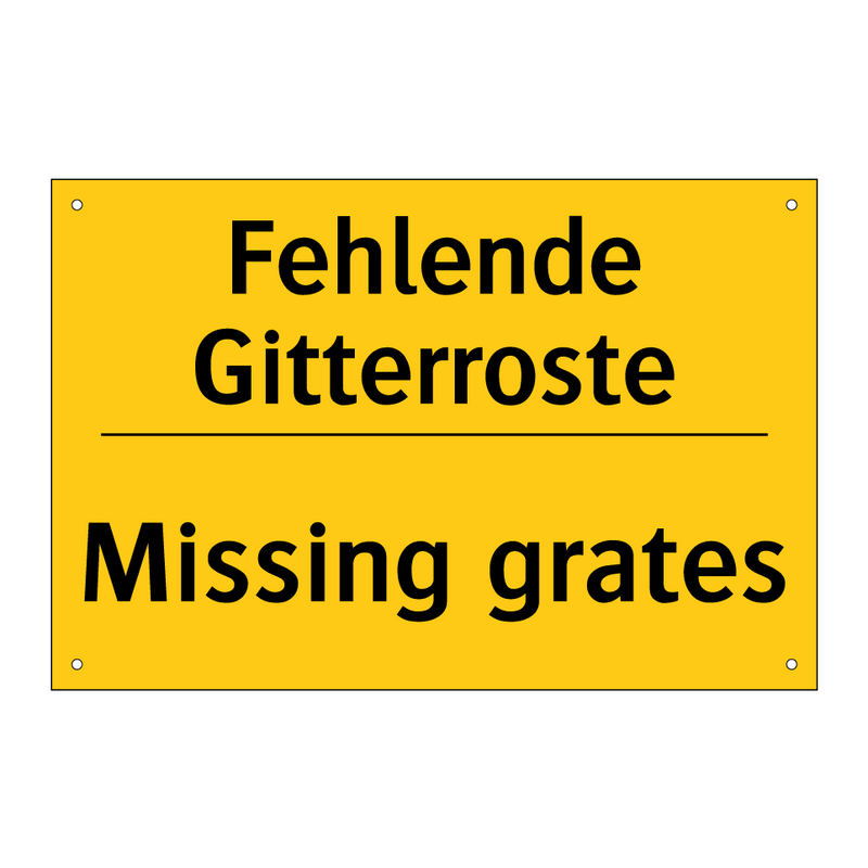 Fehlende Gitterroste - Missing grates