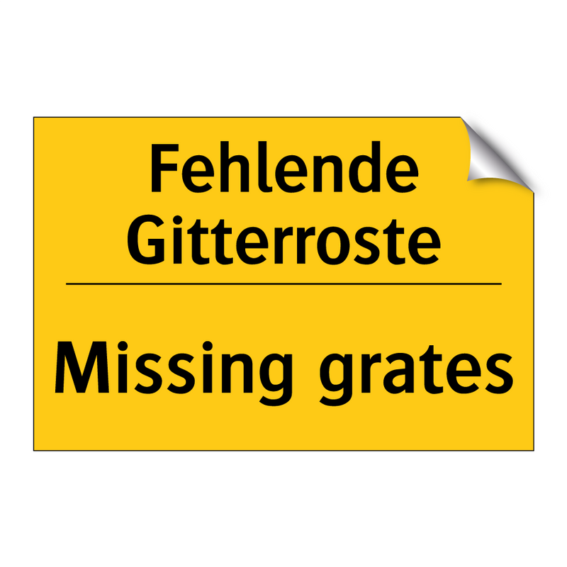 Fehlende Gitterroste - Missing grates
