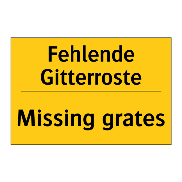 Fehlende Gitterroste - Missing grates