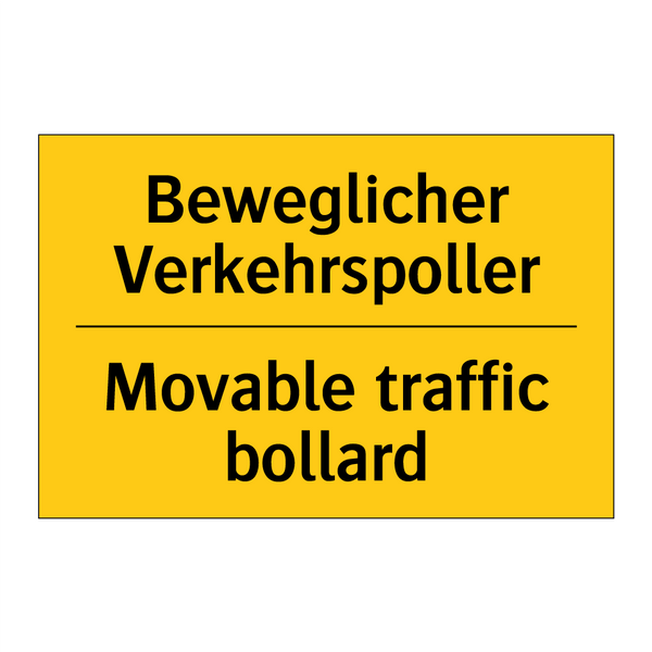 Beweglicher Verkehrspoller - Movable traffic bollard
