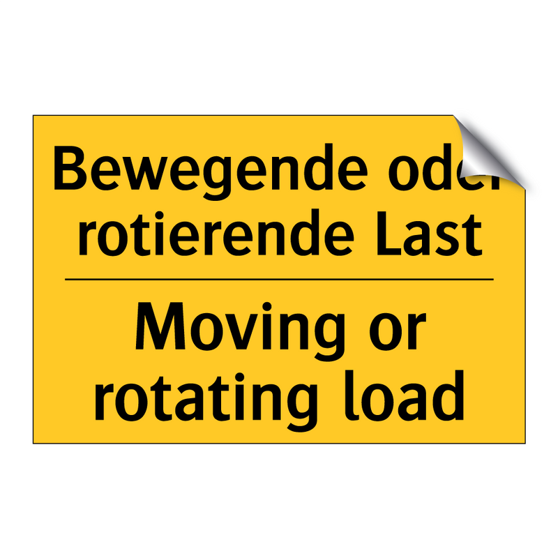 Bewegende oder rotierende Last - Moving or rotating load