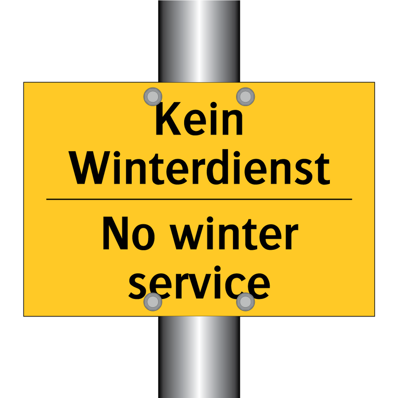 Kein Winterdienst - No winter service