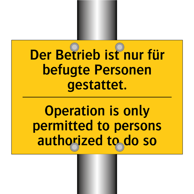 Der Betrieb ist nur für befugte /.../ - Operation is only permitted to /.../