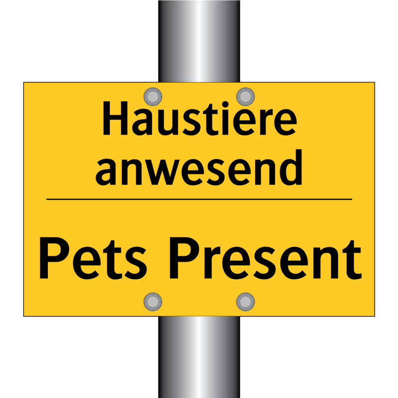 Haustiere anwesend - Pets Present