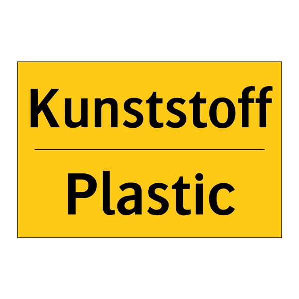 Kunststoff - Plastic