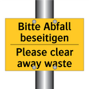 Bitte Abfall beseitigen - Please clear away waste