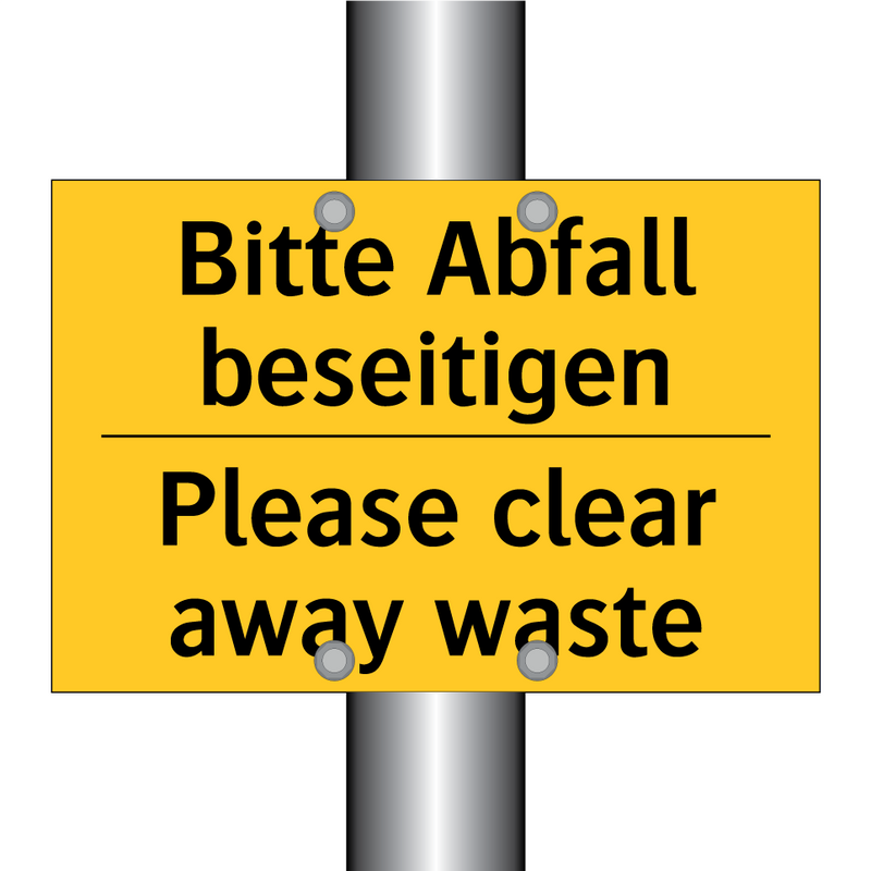 Bitte Abfall beseitigen - Please clear away waste