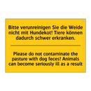 Bitte verunreinigen Sie die Weide /.../ - Please do not contaminate the /.../