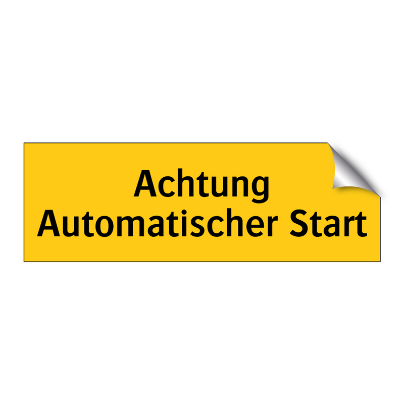 Achtung Automatischer Start