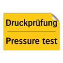 Druckprüfung - Pressure test