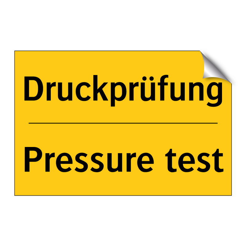 Druckprüfung - Pressure test