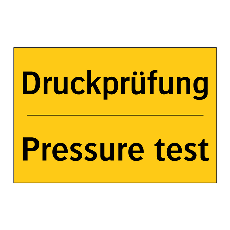 Druckprüfung - Pressure test