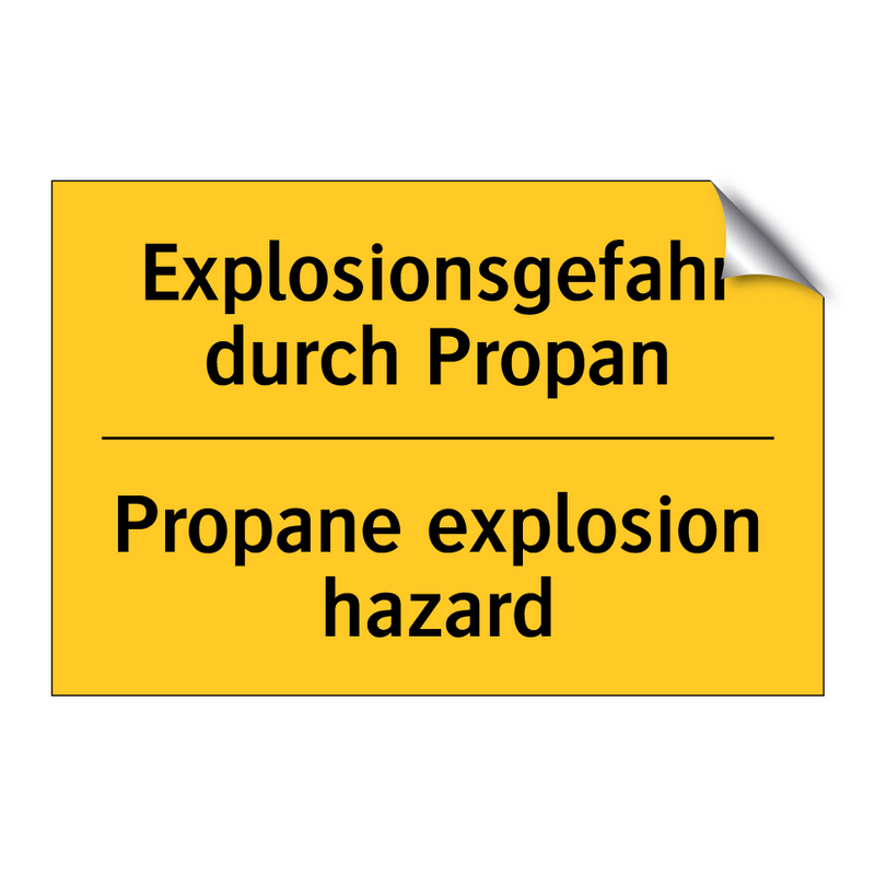 Explosionsgefahr durch Propan - Propane explosion hazard