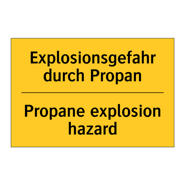 Explosionsgefahr durch Propan - Propane explosion hazard