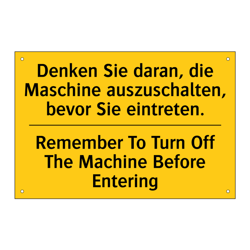 Denken Sie daran, die Maschine /.../ - Remember To Turn Off The Machine /.../