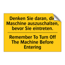 Denken Sie daran, die Maschine /.../ - Remember To Turn Off The Machine /.../