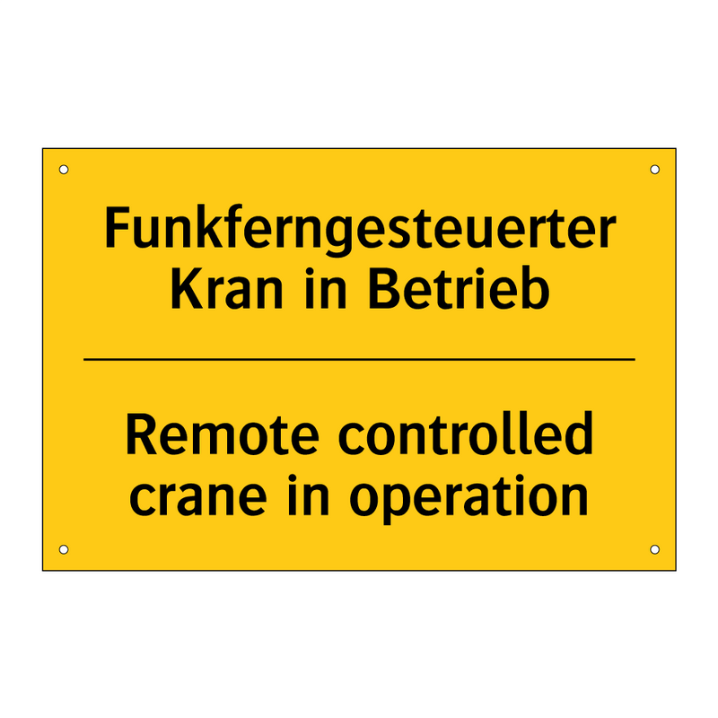 Funkferngesteuerter Kran in Betrieb/.../ - Remote controlled crane in operation/.../