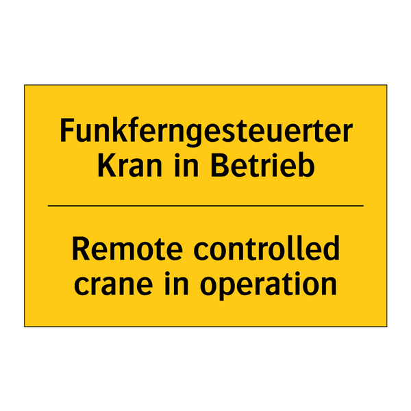Funkferngesteuerter Kran in Betrieb/.../ - Remote controlled crane in operation/.../