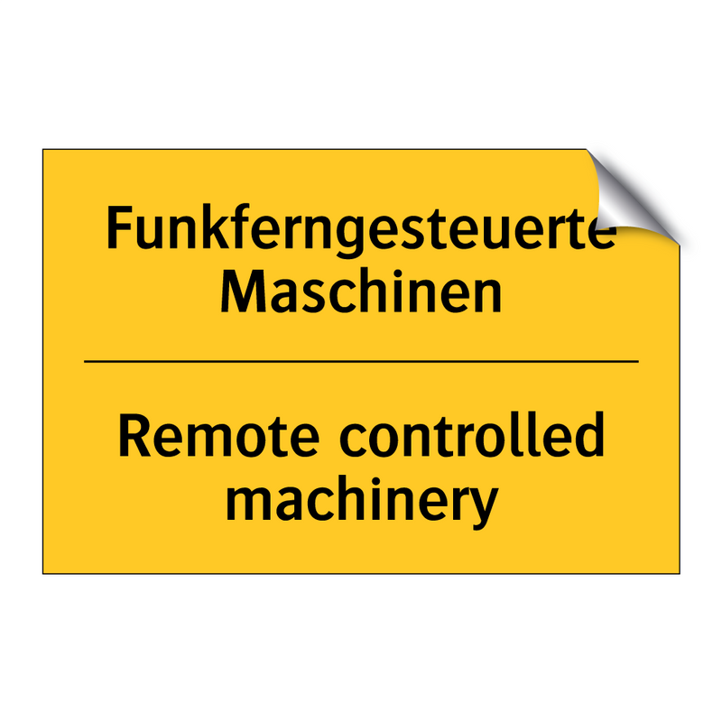 Funkferngesteuerte Maschinen - Remote controlled machinery
