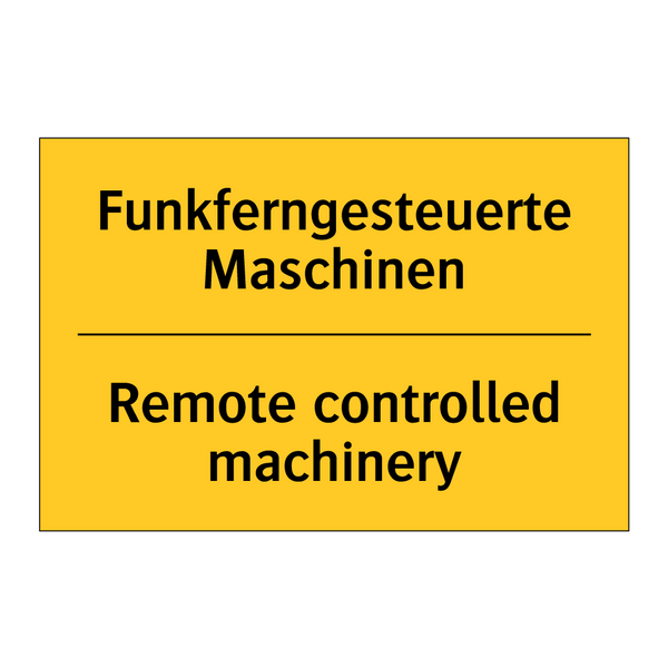 Funkferngesteuerte Maschinen - Remote controlled machinery
