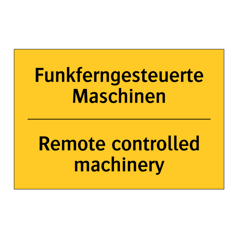 Funkferngesteuerte Maschinen - Remote controlled machinery