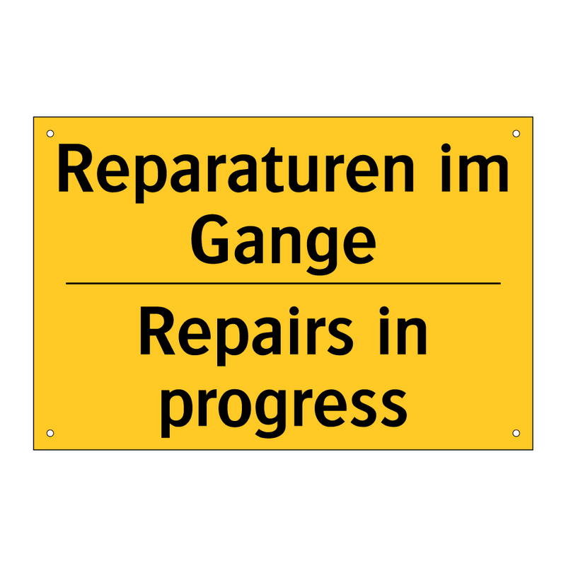 Reparaturen im Gange - Repairs in progress