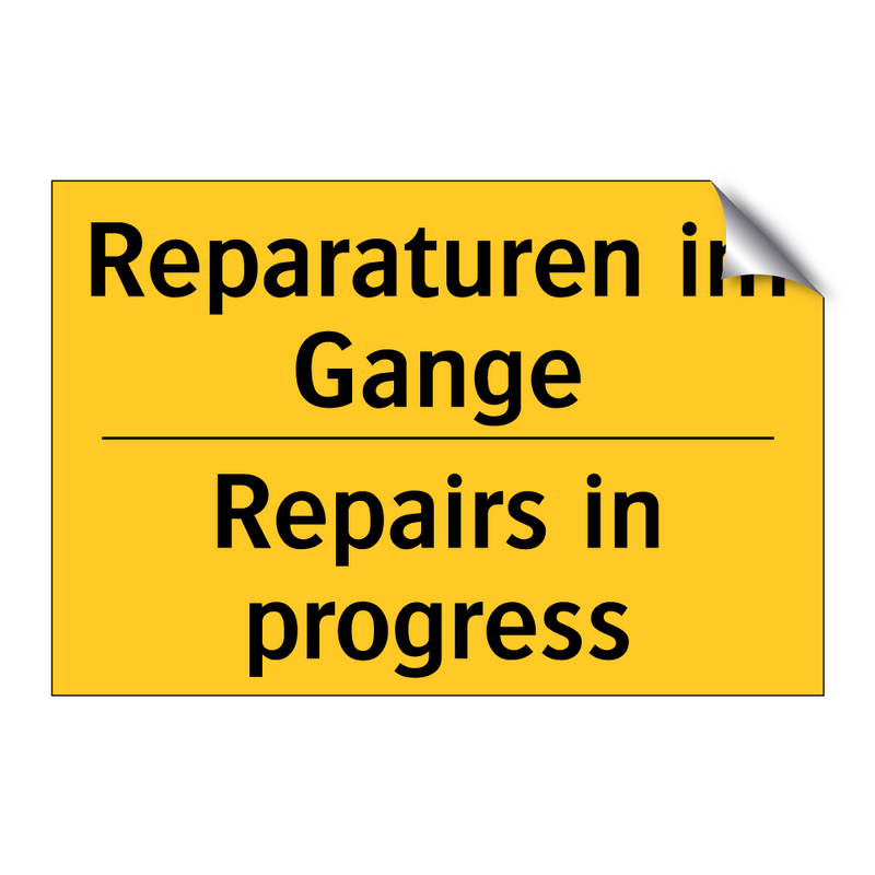 Reparaturen im Gange - Repairs in progress