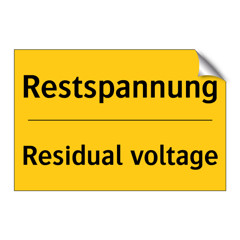Restspannung - Residual voltage