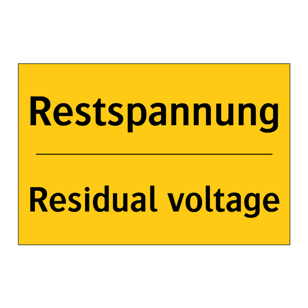 Restspannung - Residual voltage