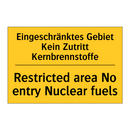 Eingeschränktes Gebiet Kein Zutritt /.../ - Restricted area No entry Nuclear /.../