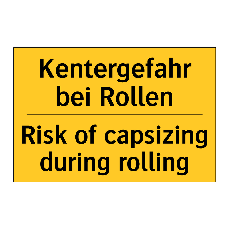 Kentergefahr bei Rollen - Risk of capsizing during rolling/.../