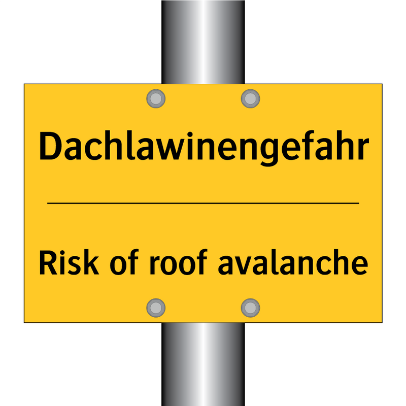 Dachlawinengefahr - Risk of roof avalanche