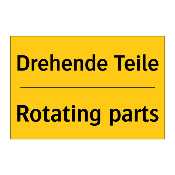 Drehende Teile - Rotating parts